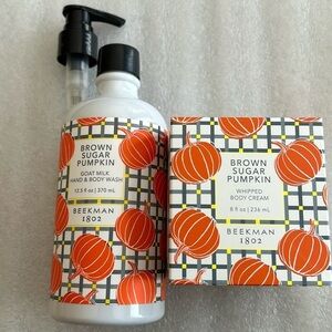 Beekman 1802 Goat Milk Hand & Body Wash & Whipped Body Cream BROWN SUGAR…